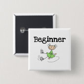 Anfänger-Eislauf-T-Shirts und Geschenke Button (Vorne & Hinten)