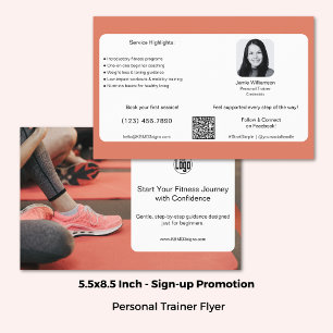 Anfänger zur Fitness anlocken - Personal Trainer Flyer