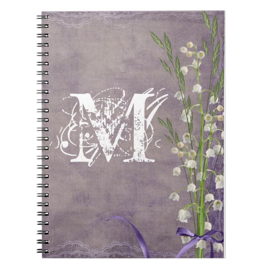 Anfängerbuch der Blume Lace Monogram Notizblock (Vorderseite)