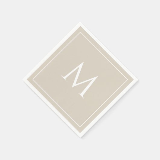 Anfängeres elegantes Monogramm Serviette (Ecke)