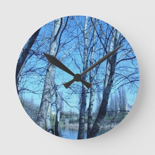 Anfängerfeder Runde Wanduhr (Vorderseite)