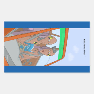 Anfängers-Crashtest-Attrappen-rechteckiger Rechteckiger Aufkleber