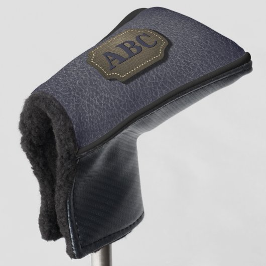 Anfänglich ändern, Leder-Abzeichen-Leder-Leder-Aus Golf Headcover (3/4 Vorderseite)