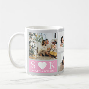 Anfänglich EDITIERBARER Schatz 4 Fotos Valentinsta Kaffeetasse