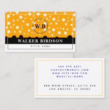 Anfänglich elegantes Schwarz-Orange Monogramm