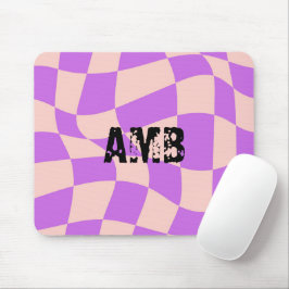 Anfänglich modern kariert Lila cool Mousepad