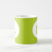 Anfänglich Neon Lime Green Monogram Kaffeetasse (Mittel)