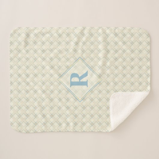 Anfänglich Nice Abstrakt Blue & Golden Transparenc Sherpadecke (Vorderseite (Horizontal))