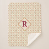 Anfänglich Nice Abstrakt Red & Golden Transparency Sherpadecke (Vorderseite)