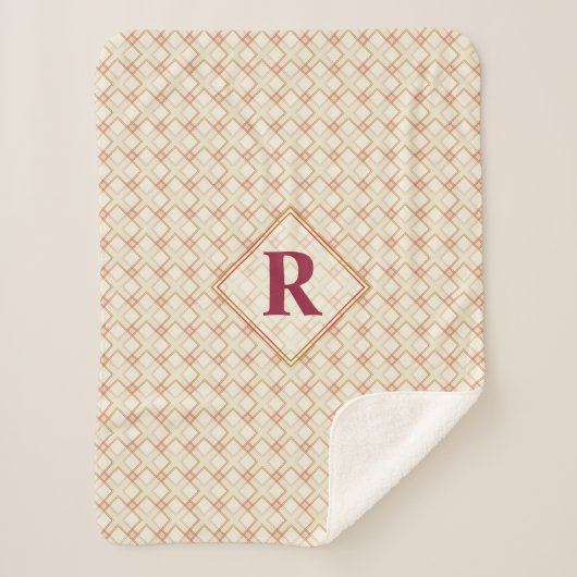 Anfänglich Nice Abstrakt Red & Golden Transparency Sherpadecke (Vorderseite)