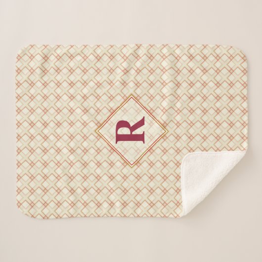 Anfänglich Nice Abstrakt Red & Golden Transparency Sherpadecke (Vorderseite (Horizontal))