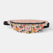 Anfänglich rosa florale Monogramm Bauchtasche (Vorderseite)