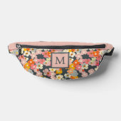 Anfänglich rosa florale Monogramm Bauchtasche (Ablage )