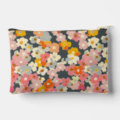 Anfänglich rosa florale Monogramm Zubehörtasche (Rückseite)