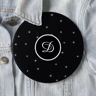 Anfänglich trendy retro Sterne benutzerdefinierte Button