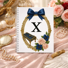 Anfänglich X Selten Elegant Regency Notizblock
