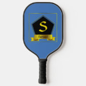 Anfängliche Änderung, Name hinzufügen, Blauer Gold Pickleball Schläger (Rückseite)