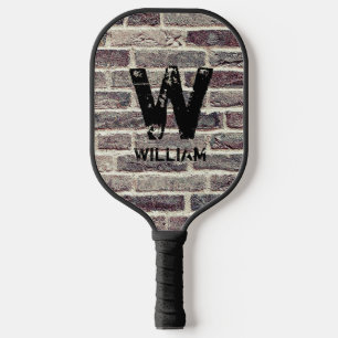 Anfängliche Änderung ,Name hinzufügen, Mauerziegel Pickleball Schläger