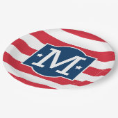 Anfängliche Anwendung des patrouillischen Red Whit Pappteller (Schrägansicht)