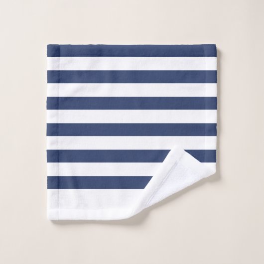 Anfängliche blaue und weiße Streifen für Männer Mo Badhandtuch Set (Waschlappen)