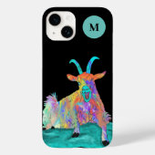 Anfängliche Funny Screaming Goat Monogram Case-Mate iPhone Hülle (Rückseite)
