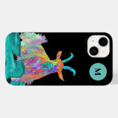 Anfängliche Funny Screaming Goat Monogram Case-Mate iPhone Hülle (Rückseite (Horizontal))