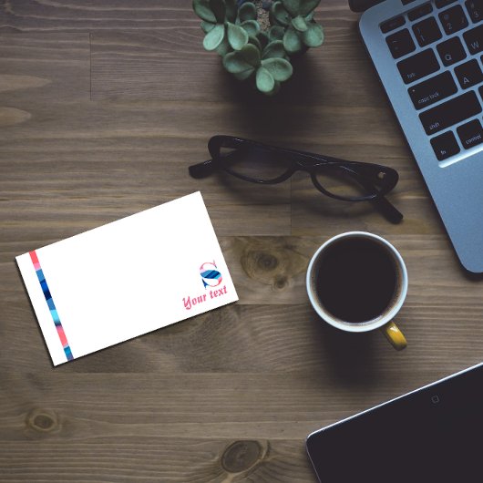 Anfängliche Hinweise für das blaue Korallengefälle Post-it Klebezettel