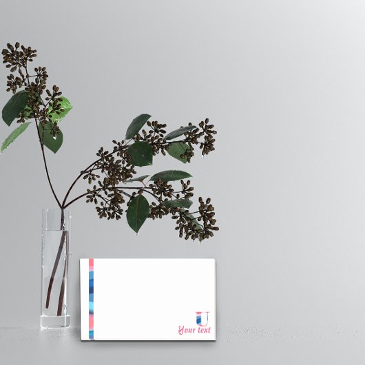 Anfängliche Hinweise für das blaue Korallengradien Post-it Klebezettel