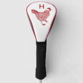 Anfängliche Hühnerhenne Monogram Golf Headcover (Vorderseite)