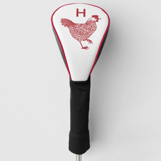 Anfängliche Hühnerhenne Monogram Golf Headcover (Vorderseite)