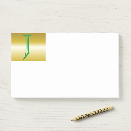 Anfängliche J-Monogramm-Post-It-Notes Post-it Klebezettel (Auf Schreibtisch)