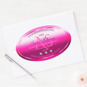 Anfängliche Logos für das Logo "Pink Shimmery Prod Ovaler Aufkleber