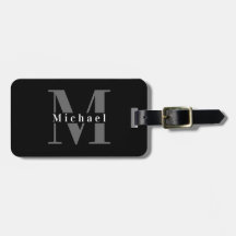 Anfängliche Maskuline Schwarz-Weiß-Monogramm