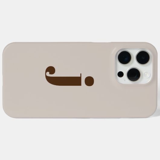 Anfängliche moderne einfache Monogramm-Beige Case-Mate iPhone Hülle (Rückseite (Horizontal))