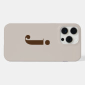 Anfängliche moderne einfache Monogramm-Beige iPhone Hülle (Rückseite (Horizontal))