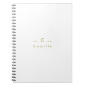 Anfängliche Monogramm-Minimalmoderne Notizblock (Vorderseite)