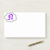 Anfängliche N-Monogramm-Anmerkungen Post-it Klebezettel (Auf Schreibtisch)