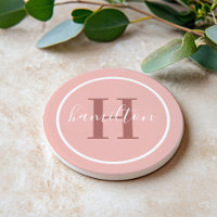 Anfängliche rosa, benutzerdefinierte Monogramm