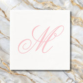 Anfängliche rosa Monogramm Serviette