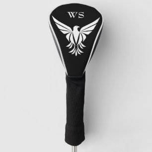 Anfängliche Schwarz-Weiß-Schnabel-Monogramm Golf Headcover