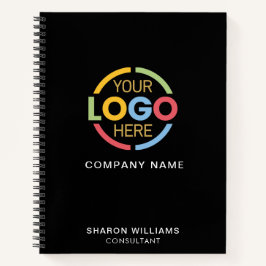 Anfängliche Schwarze Monogramme für moderne Busine Notizblock