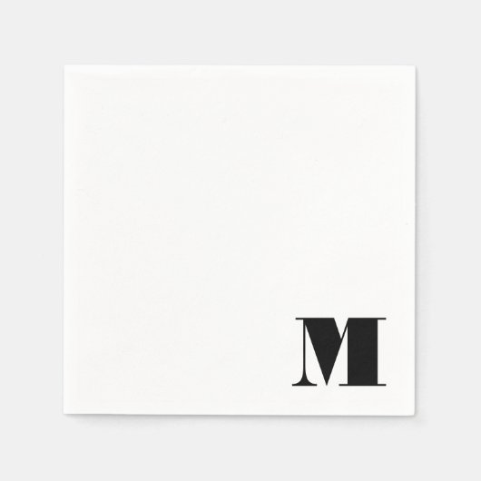 Anfängliche Serif-Monogramm Serviette (Vorderseite)