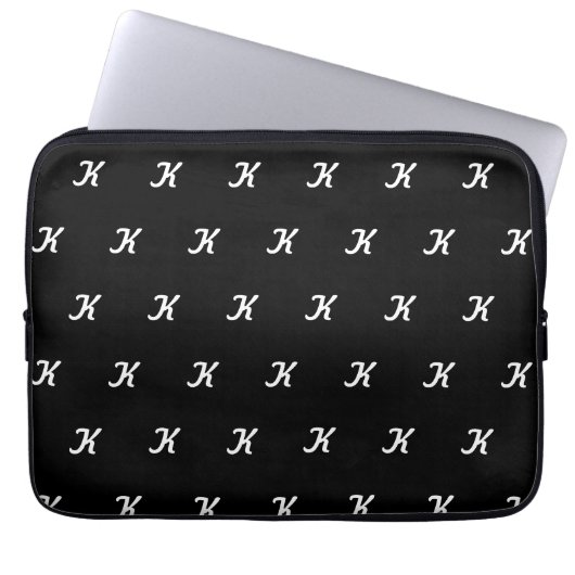 Anfängliche Tablethülle (Schwarz & Weiß) Laptopschutzhülle (Vorderseite)