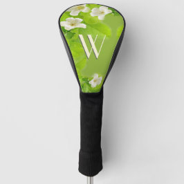 Anfängliche weiße Blume Golf Headcover