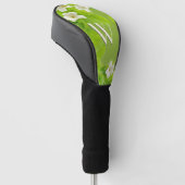 Anfängliche weiße Blume Golf Headcover (angewinkelt)