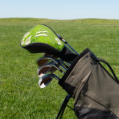 Anfängliche weiße Blume Golf Headcover (In SItu)