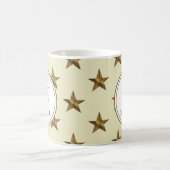 Anfängliche Western-Gelbe Gold-Star-Monogramm Kaffeetasse (Mittel)