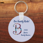 Anfängliche Wiedersehen-Krawatte-Farbbrief B Monog Schlüsselanhänger (Vorderseite)