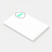 Anfängliche Z-Monogramm-Notizen Post-it Klebezettel (angewinkelt)