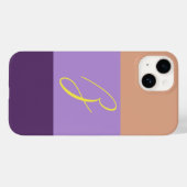 Anfänglicher Anfangsbuchstabe des eleganten Farbbl Case-Mate iPhone Hülle (Rückseite (Horizontal))